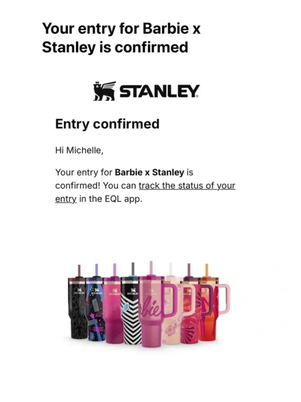 Barbie x Stanley Original Barbie 40oz Quencher Tumbler BNIB - Picture 11 of 16